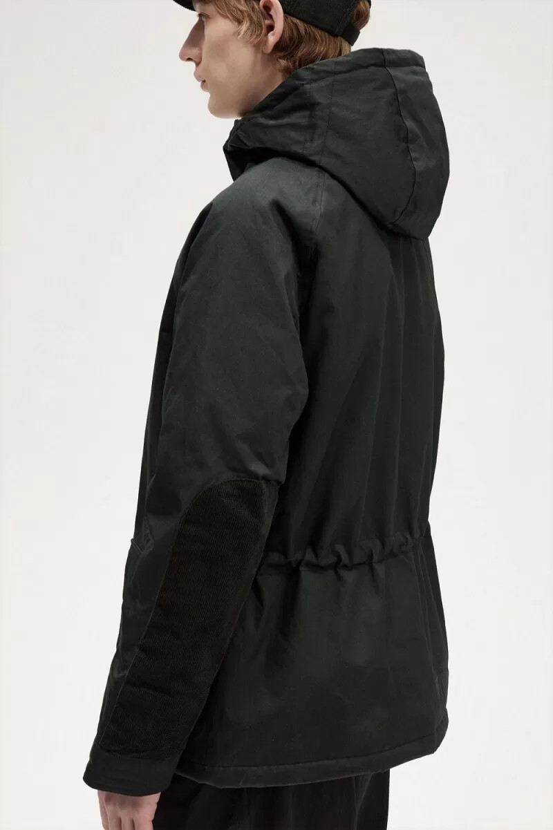 fred perry short snorkel herrenparka nachtgrün