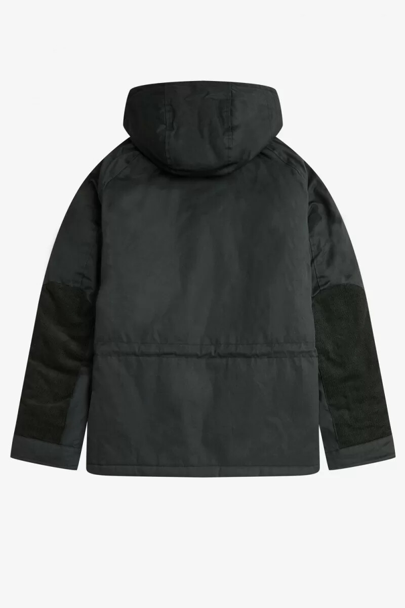 fred perry short snorkel herrenparka nachtgrün
