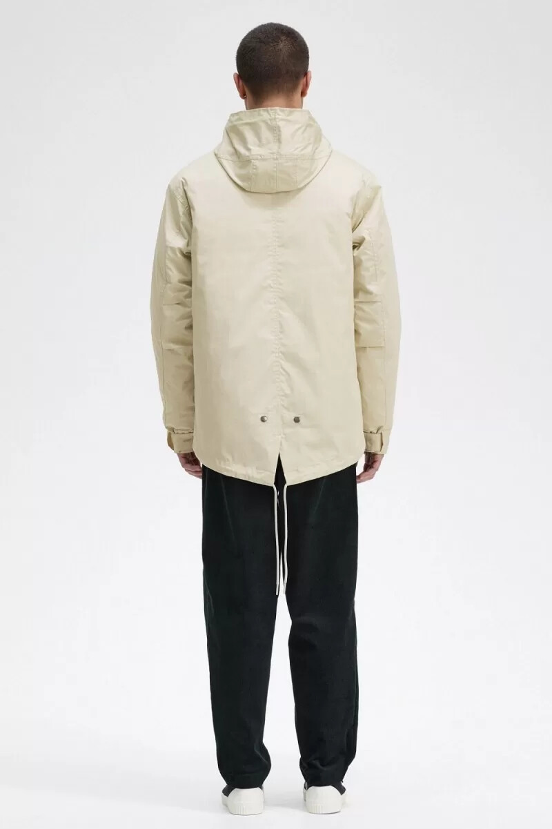 fred perry kurzer wattierter herrenparka hellmint