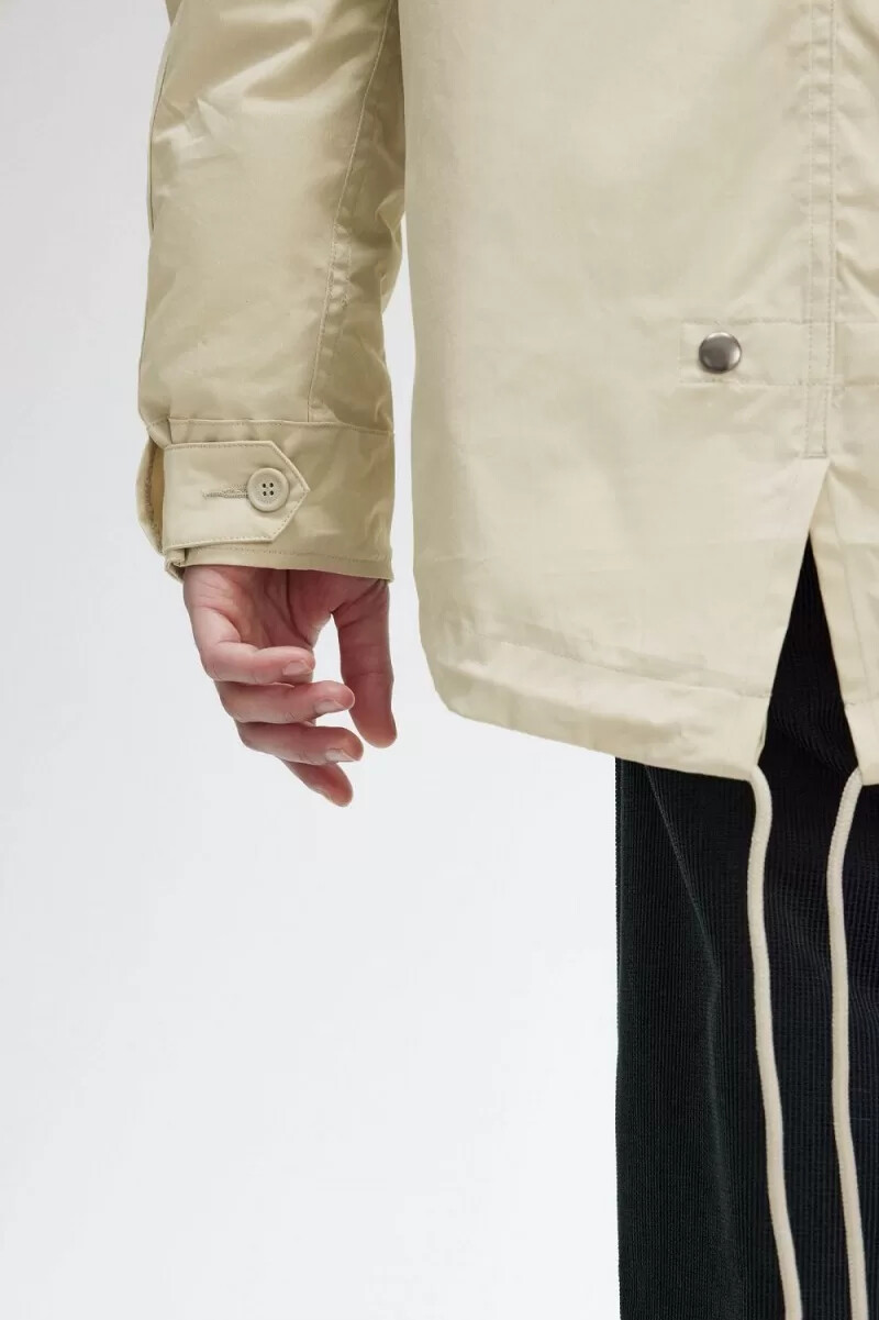 fred perry kurzer wattierter herrenparka hellmint