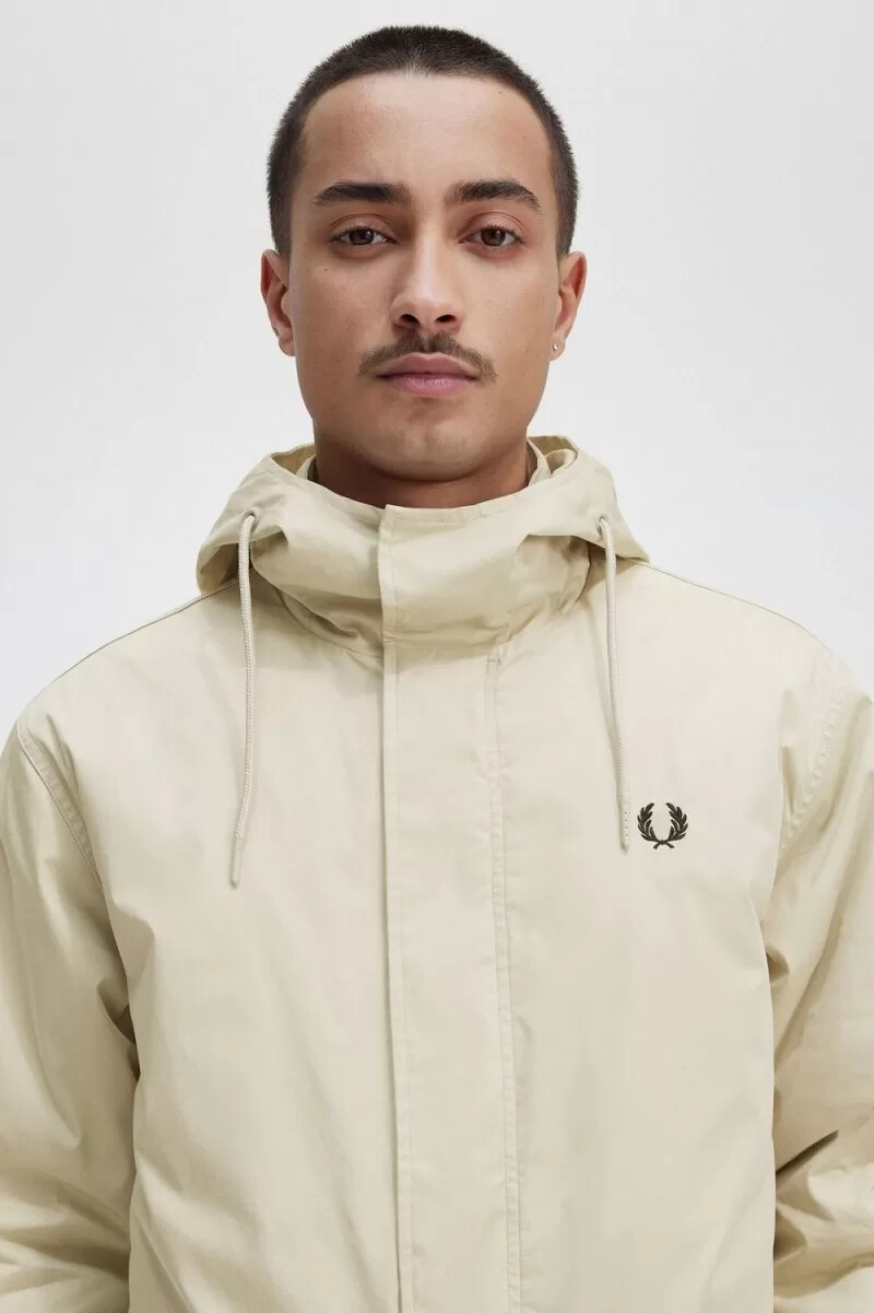 fred perry kurzer wattierter herrenparka hellmint