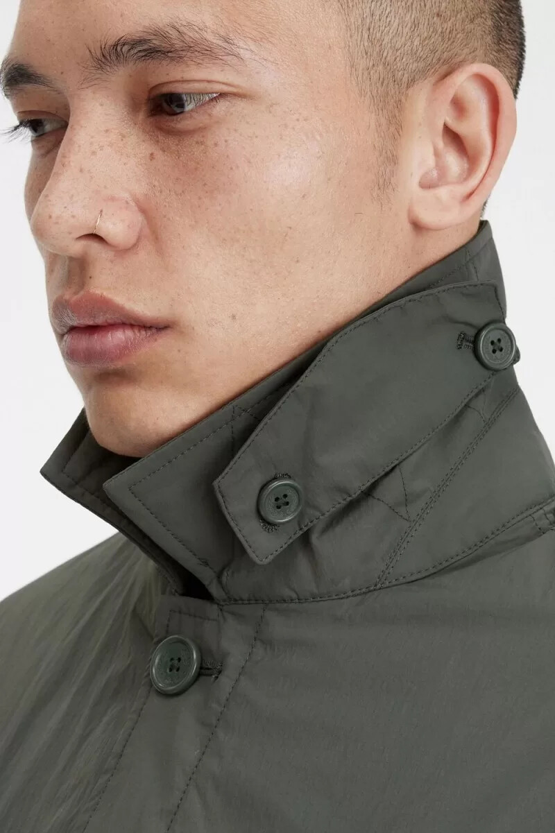 fred perry shell mac herrenparka feldgrün