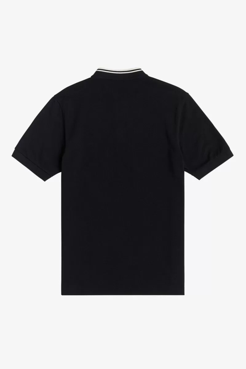 fred perry herren-polohemd mit bomberkragen schwarz