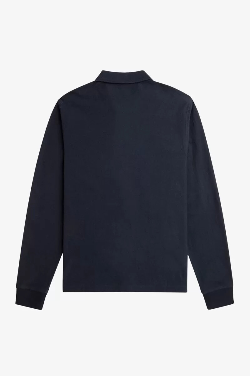 fred perry langarm-poloshirt mit farbverlaufstreifen für herren marineblau