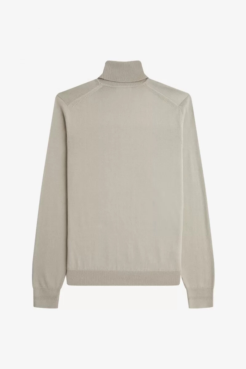 fred perry rollkragenpullover für herren dunkelbraun