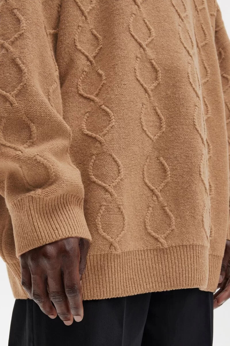 fred perry oversize-herrenpullover mit patch-details grün