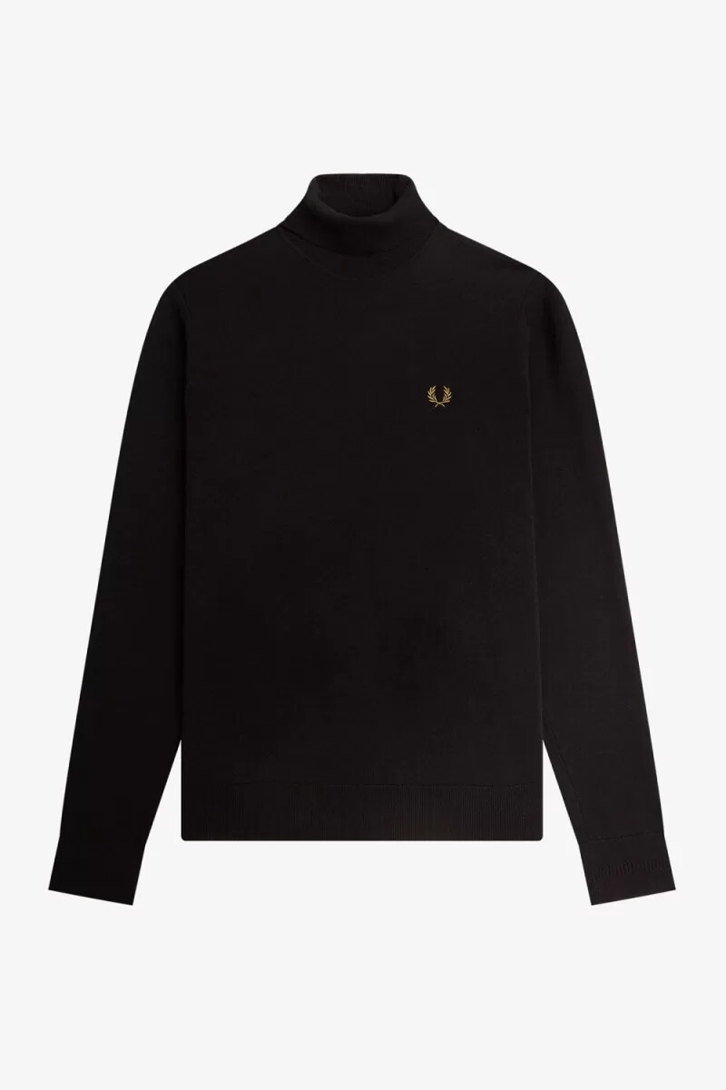 fred perry rollkragenpullover für herren marineblau