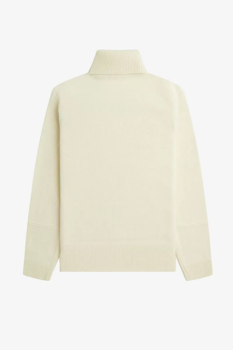 fred perry strickpullover mit rollkragen für herren beige