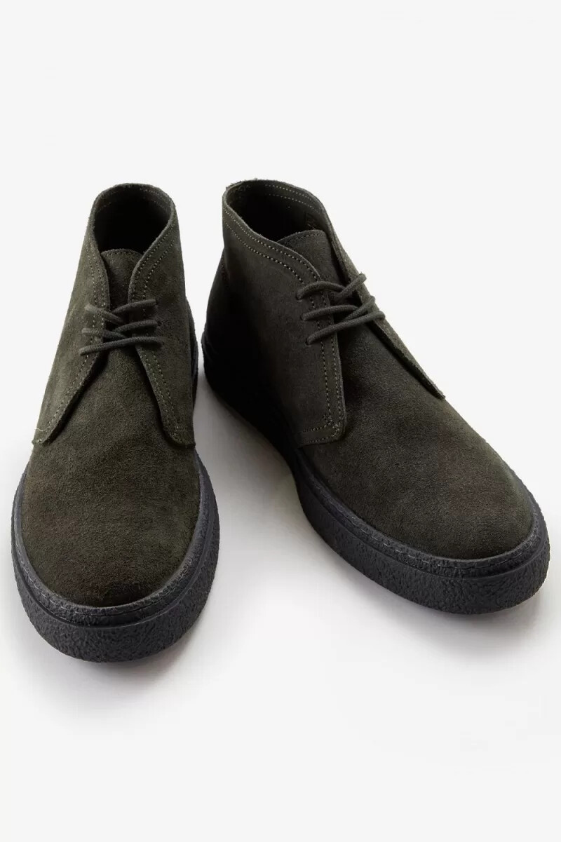 fred perry hawley herrenstiefel feldgrün