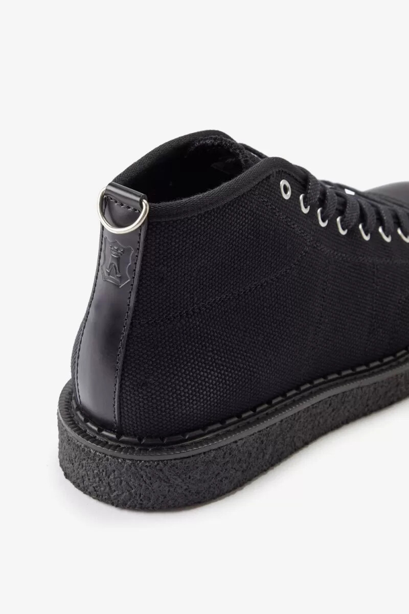 fred perry canvas monkey herrenstiefel schwarz