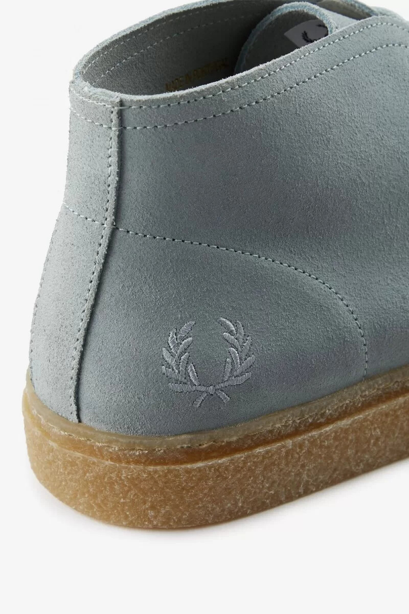 fred perry hawley herrenstiefel silberblau