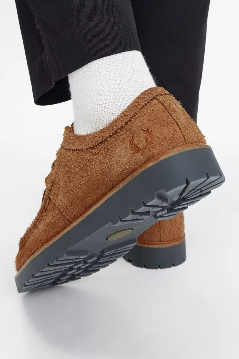 fred perry low kenney herrenstiefel dunkelbraun