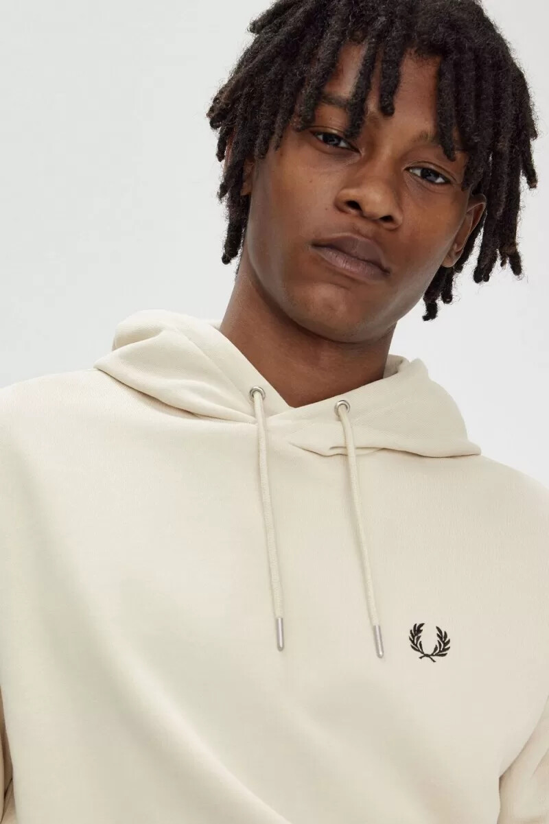 fred perry kapuzenpullover für herren mit farbverlauf haferflocken-schwarz