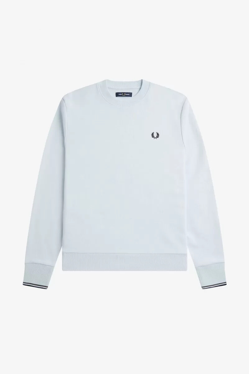 fred perry herren-sweatshirt mit rundhalsausschnitt hellblau
