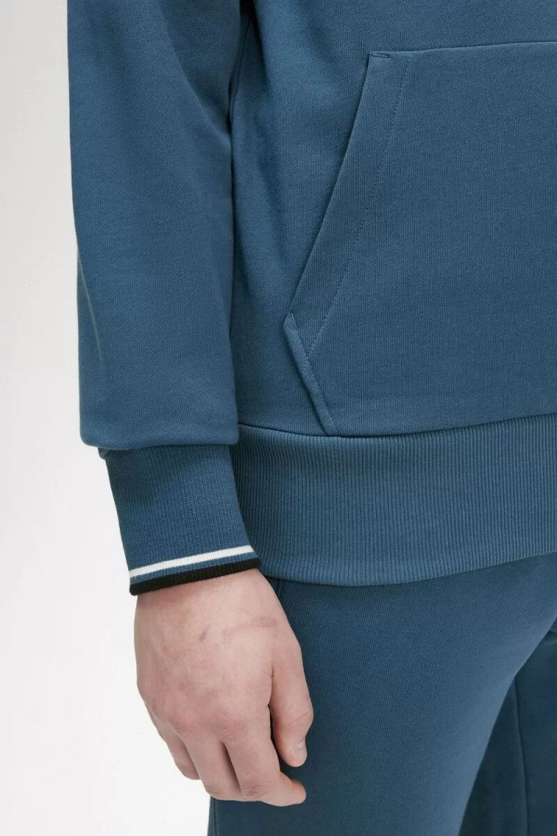 fred perry kapuzenpullover für herren mit farbverlauf mitternachtsblau
