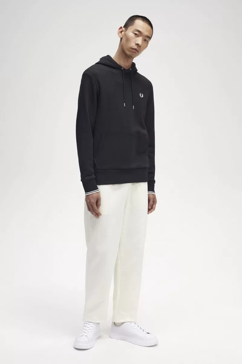 fred perry kapuzenpullover für herren schwarz