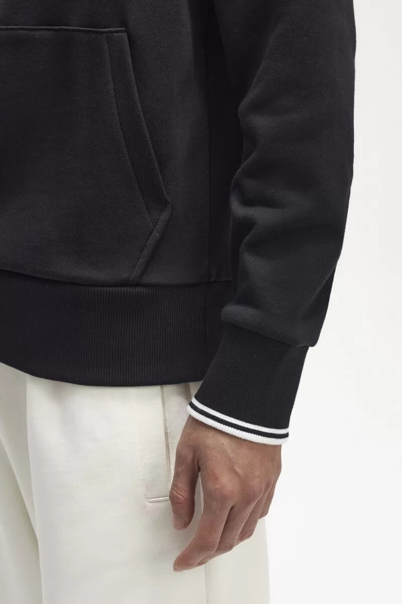 fred perry kapuzenpullover für herren schwarz