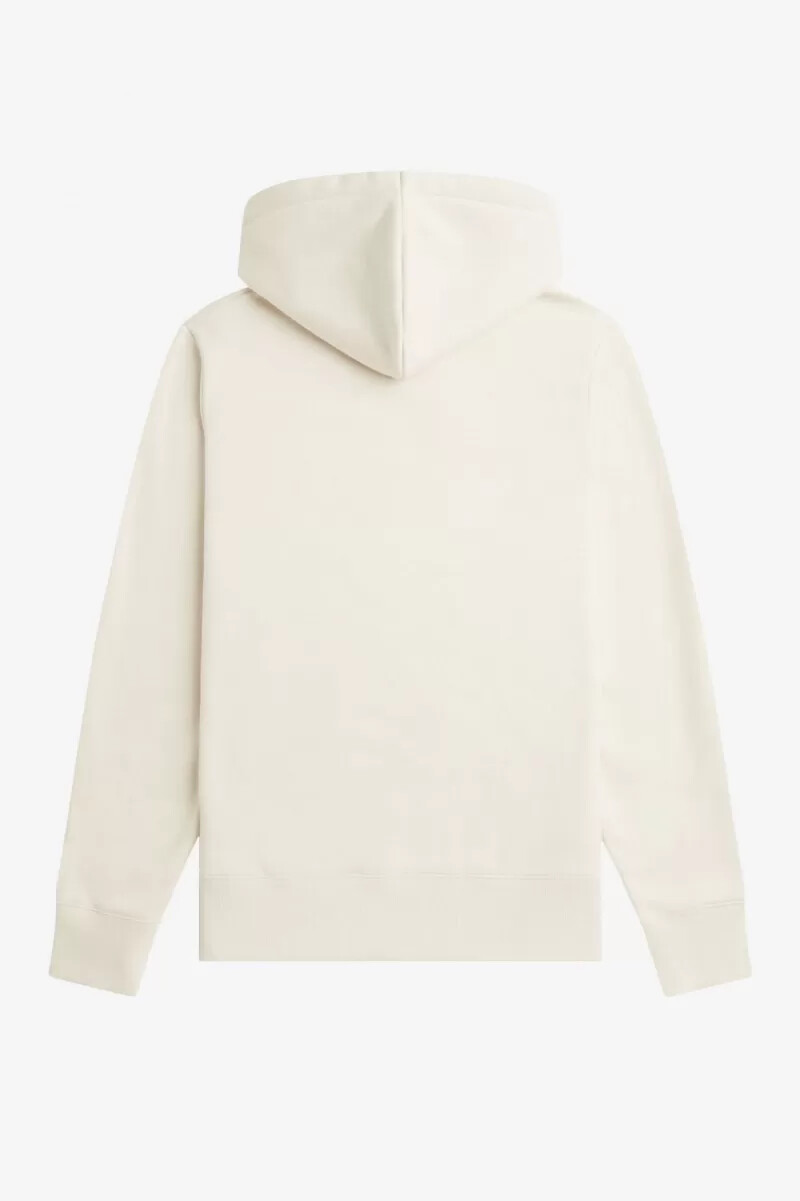 fred perry herren-sweatshirt mit kapuze und stickerei beige