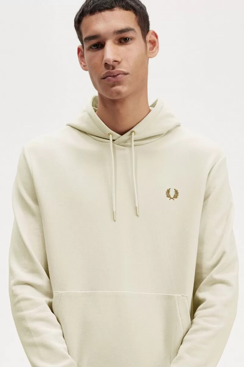 fred perry herren-sweatshirt mit kapuze und farbverlauf farbe oatmeal
