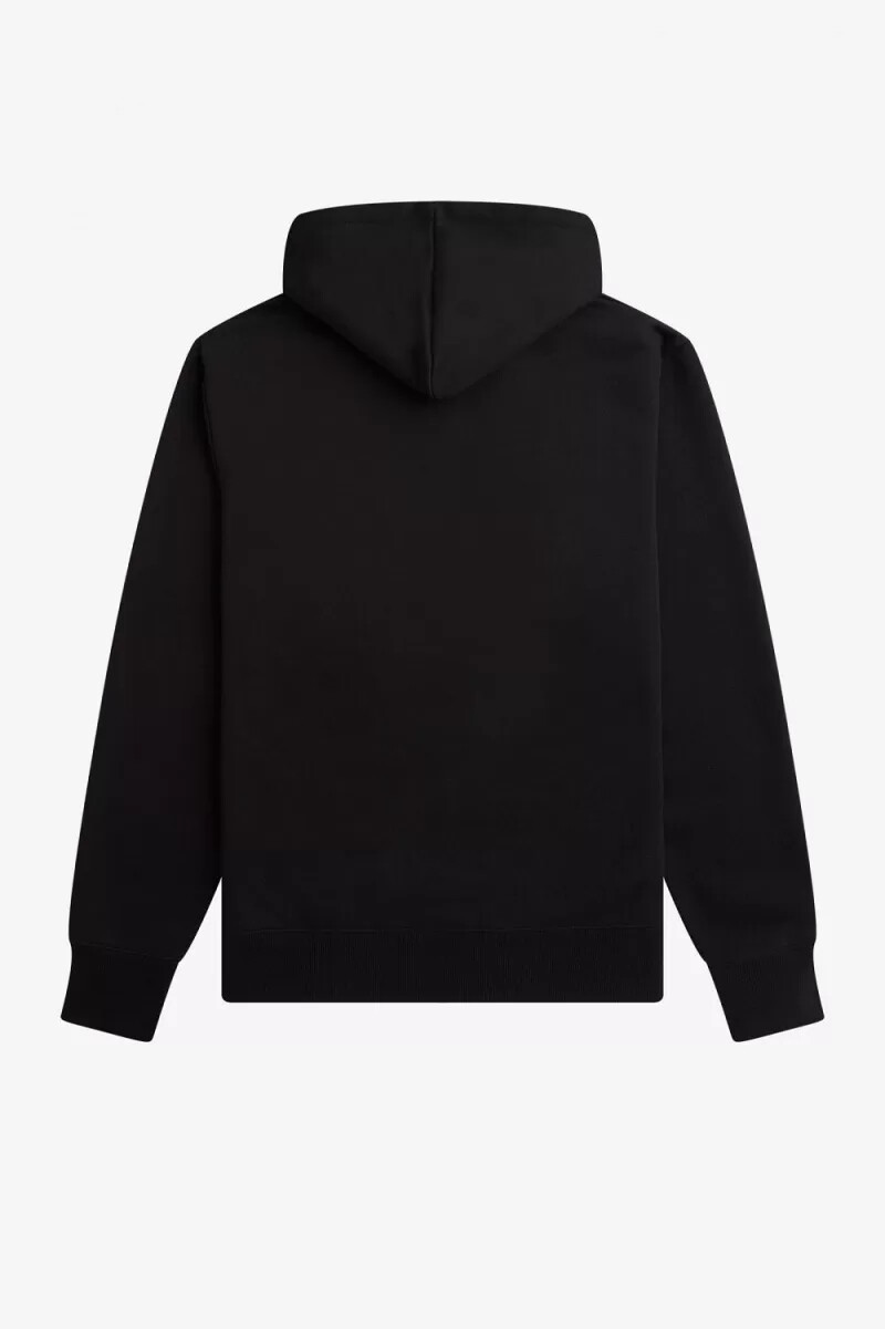 fred perry kapuzenpullover für herren mit stickerei schwarz