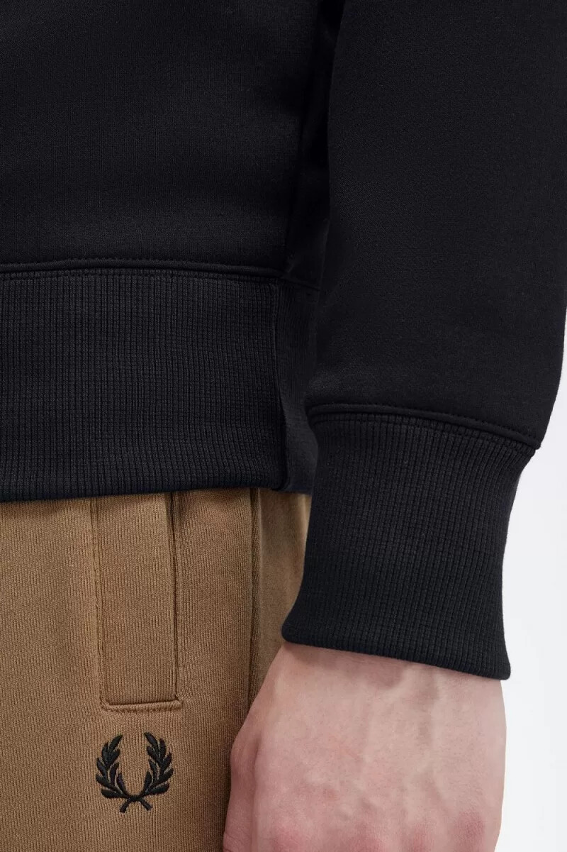 fred perry herren-sweatshirt mit stickerei marineblau
