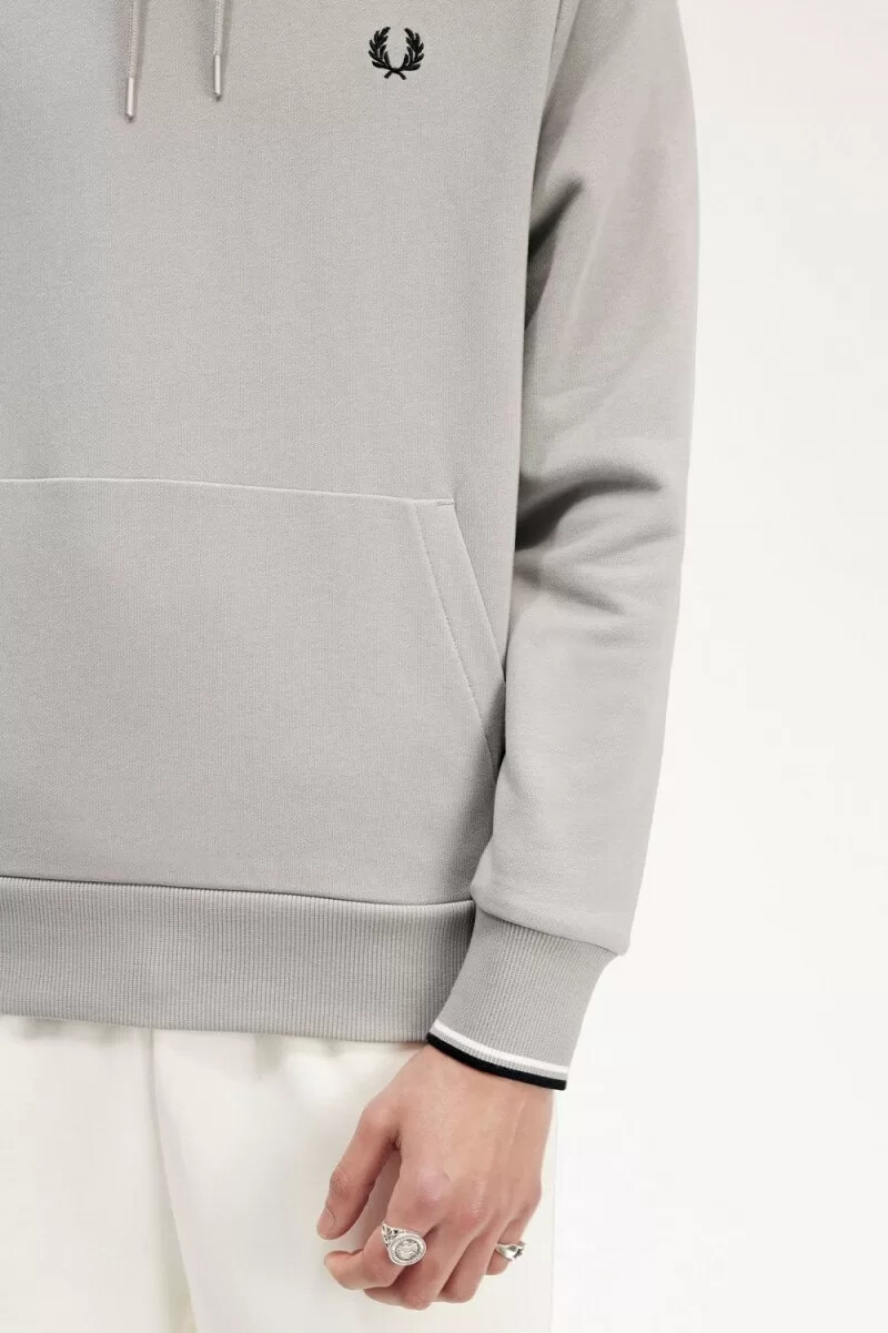 fred perry kapuzenpullover für herren grau