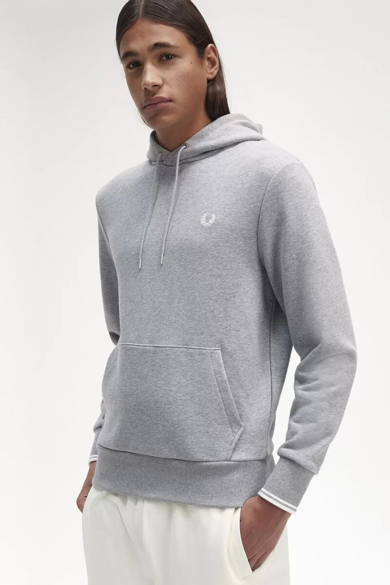 fred perry kapuzenpullover für herren grau