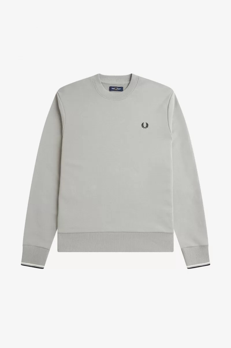 fred perry herren-sweatshirt mit rundhalsausschnitt grau