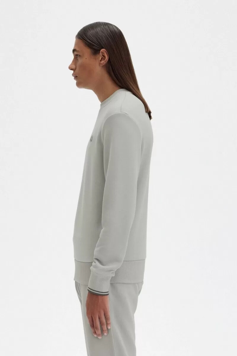 fred perry herren-sweatshirt mit rundhalsausschnitt grau