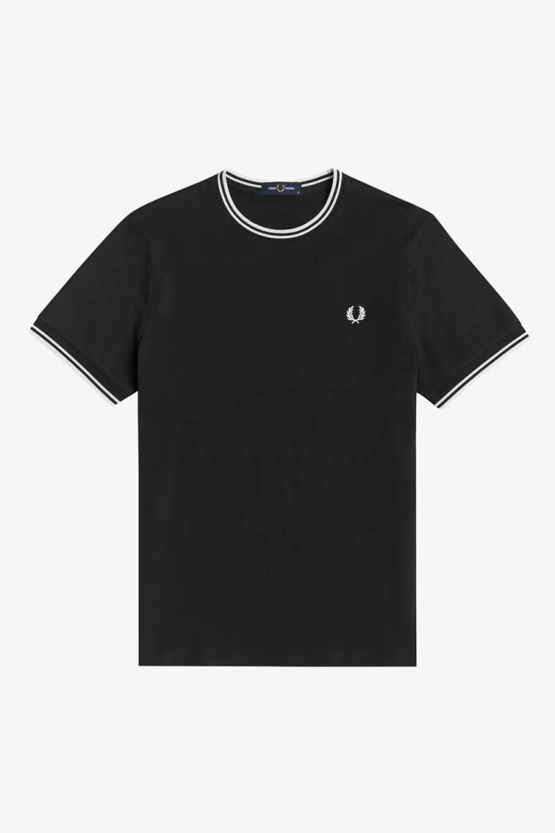 fred perry twin tipped herren-t-shirt schwarz