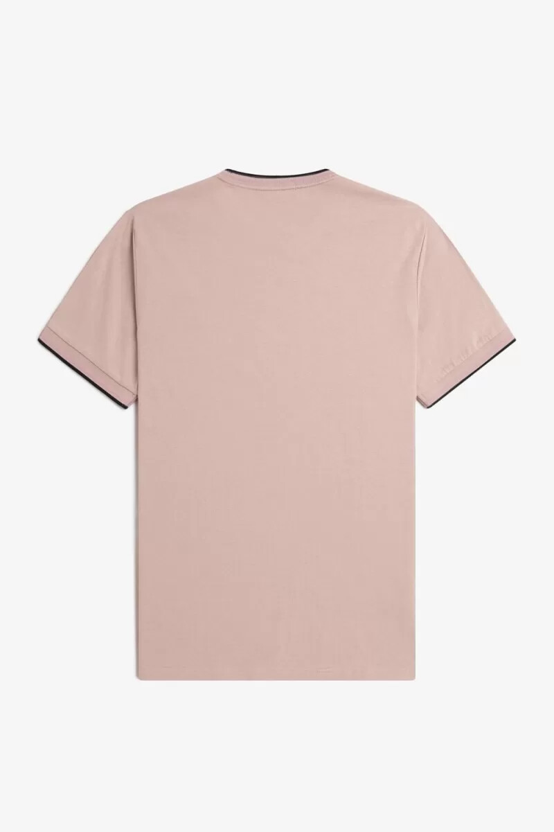 fred perry twin tipped herren-t-shirt dunkelrosa altrosa schwarz