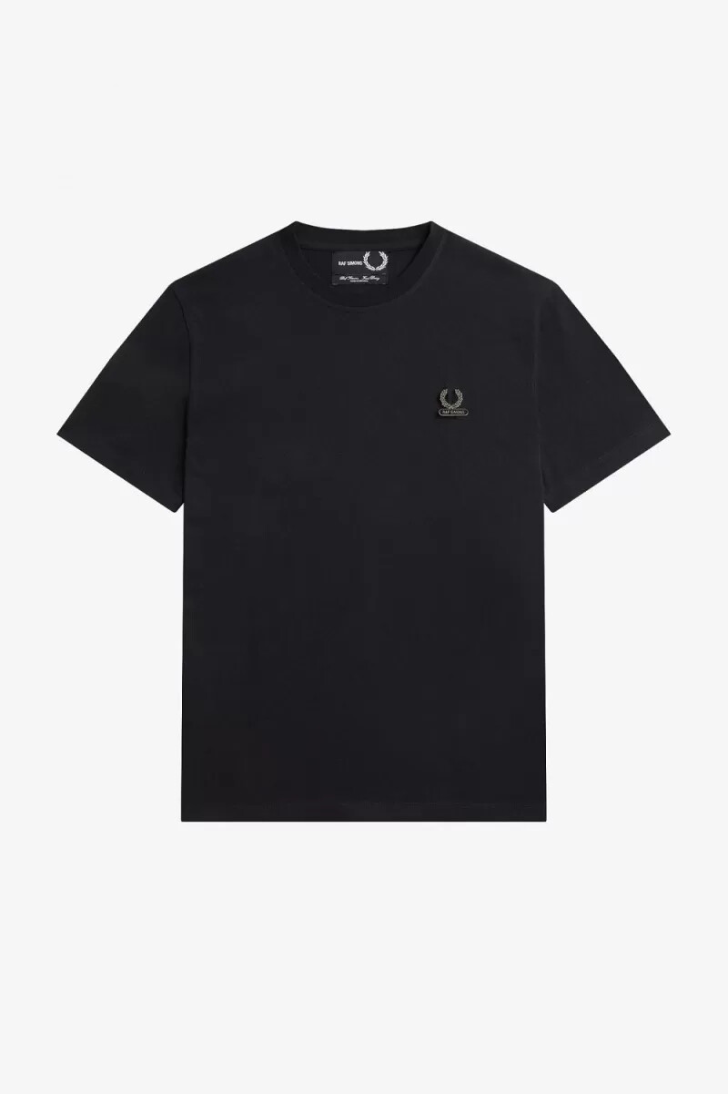 fred perry emaille-anstecknadel für herren-t-shirt schwarz