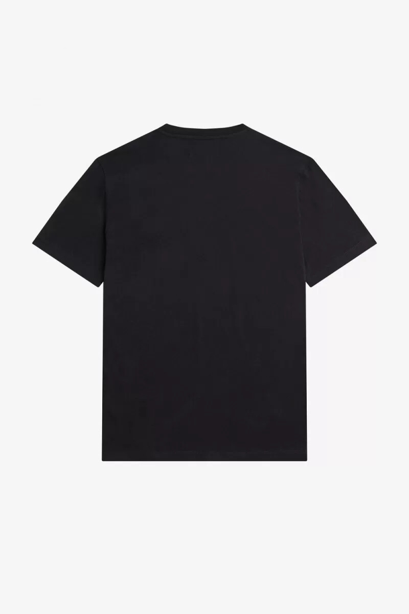 fred perry emaille-anstecknadel für herren-t-shirt schwarz
