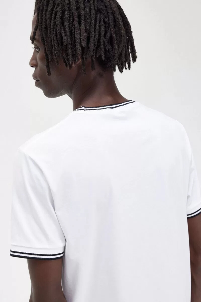 fred perry twin tipped herren-t-shirt weiß