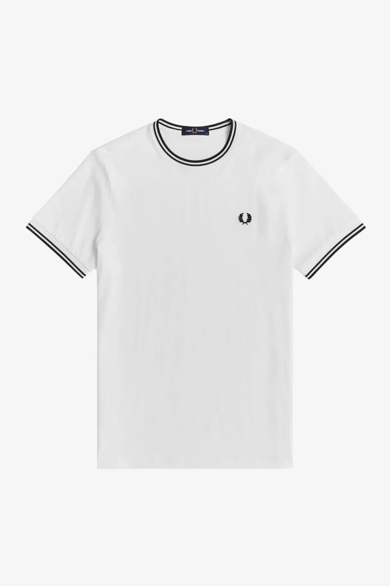 fred perry twin tipped herren-t-shirt weiß