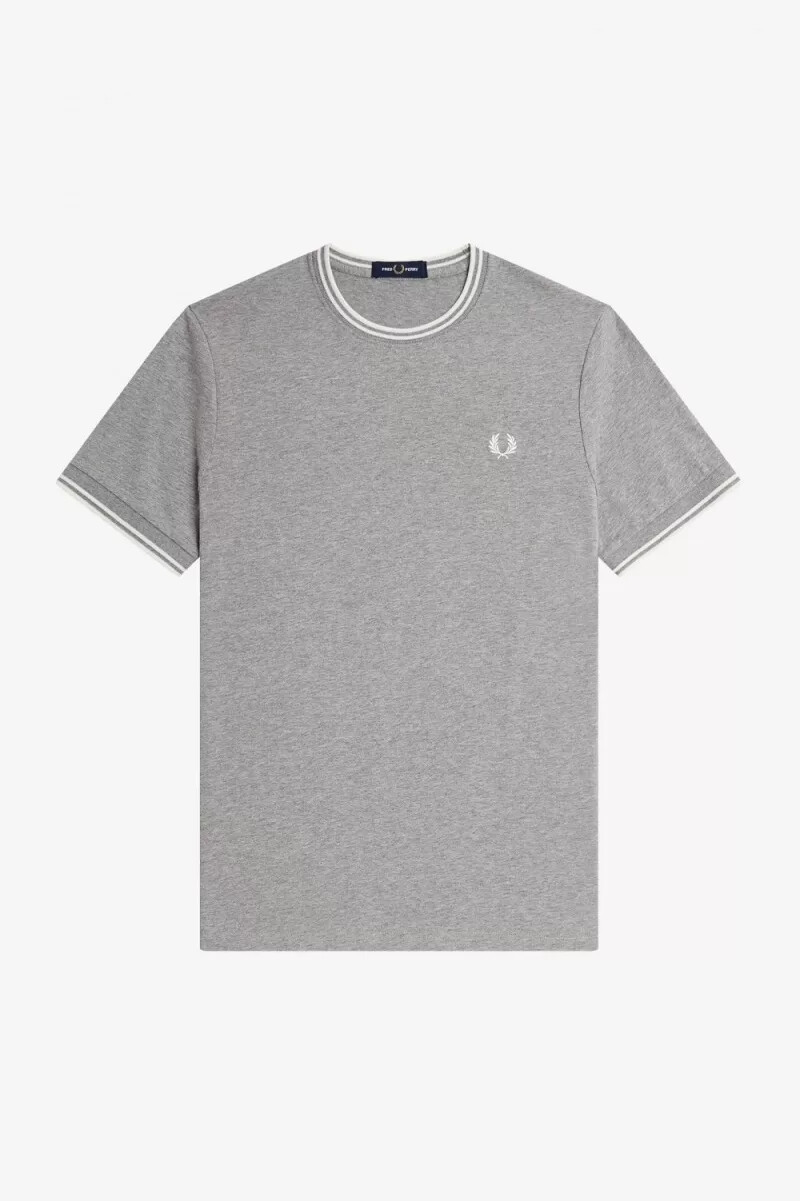 fred perry twin tipped herren-t-shirt grau