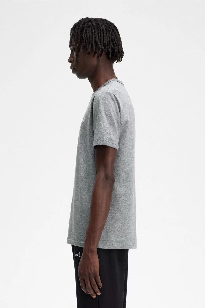 fred perry ringer herren-t-shirt grau