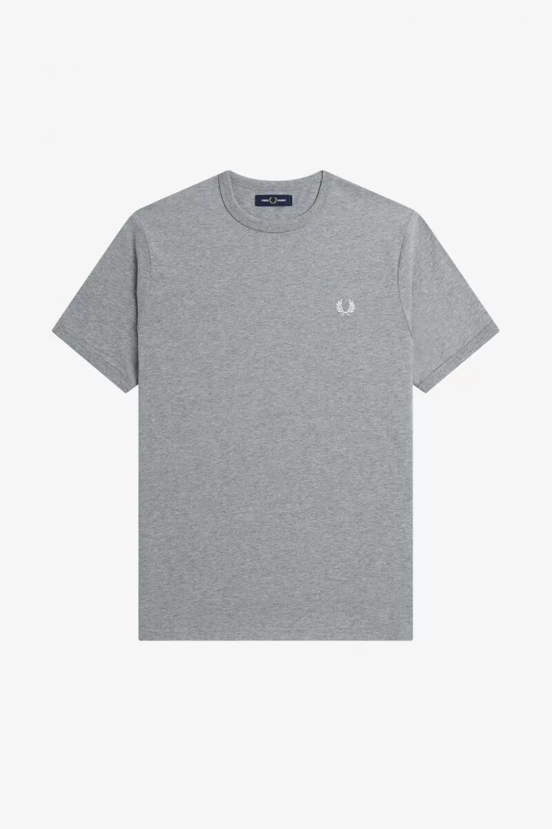 fred perry ringer herren-t-shirt grau