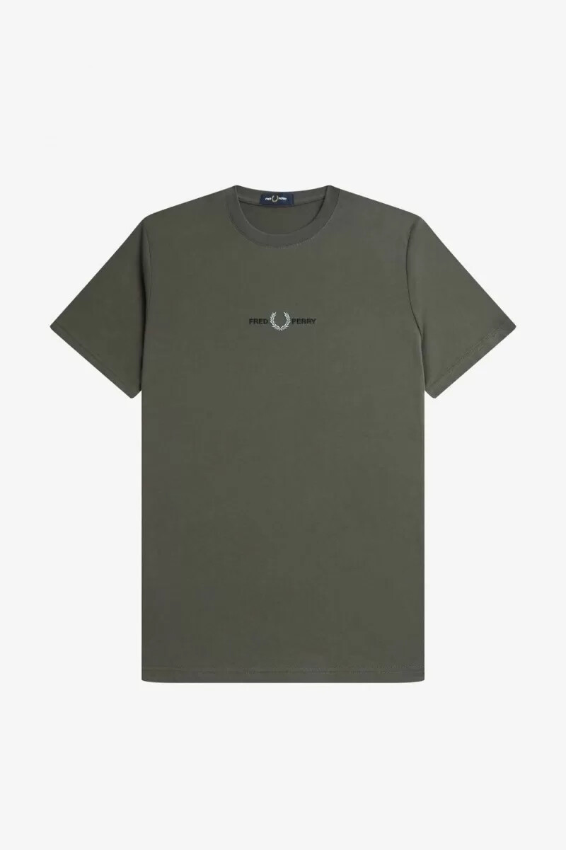 fred perry herren-t-shirt mit stickerei feldgrün