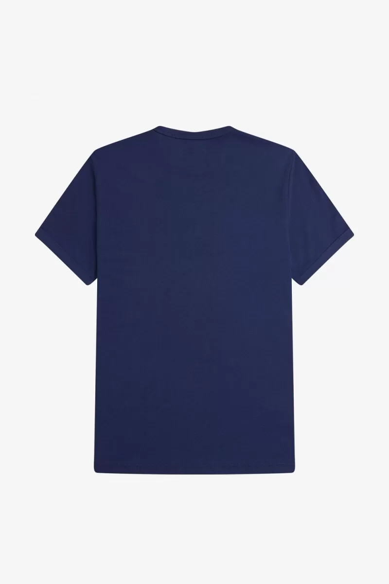 fred perry ringer herren-t-shirt französischblau schneeweiß