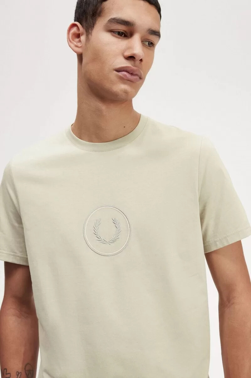 fred perry herren-t-shirt mit kreislogo hellmint