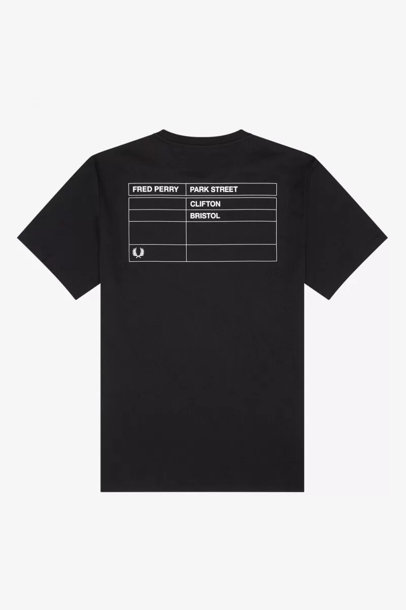 fred perry bristol ringer herren-t-shirt schwarz
