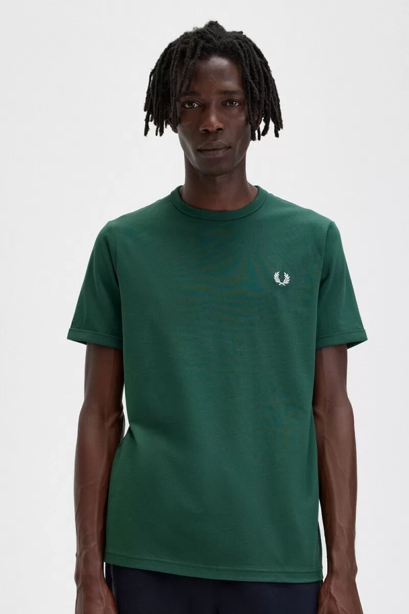 fred perry ringer herren-t-shirt ivy green
