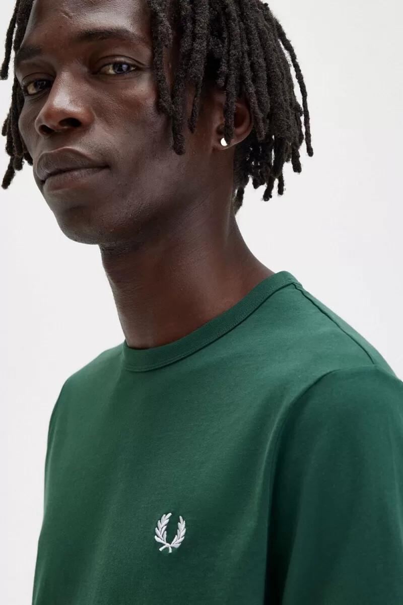 fred perry ringer herren-t-shirt ivy green