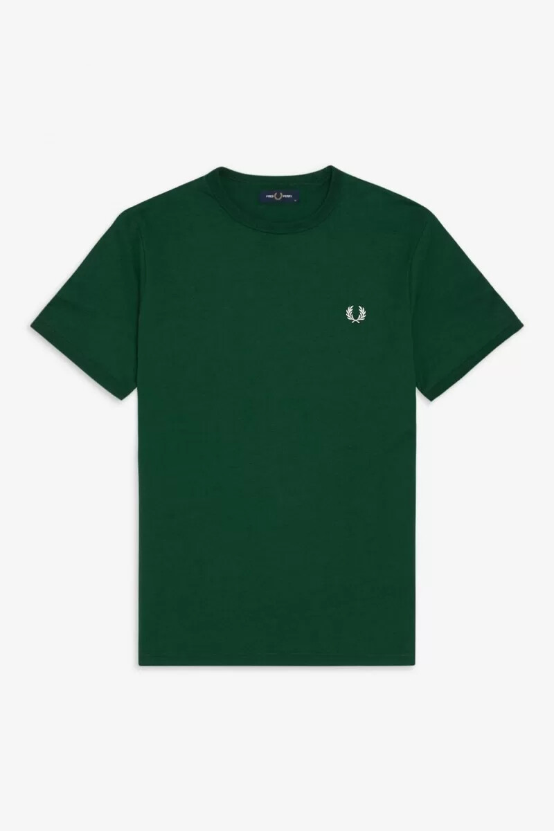 fred perry ringer herren-t-shirt ivy green