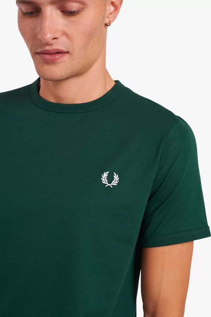 fred perry ringer herren-t-shirt ivy green