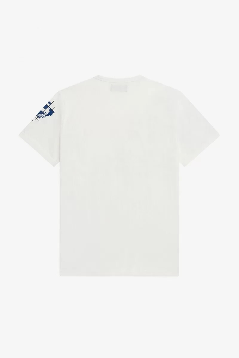 fred perry herren-t-shirt mit gittermuster schneewittchen