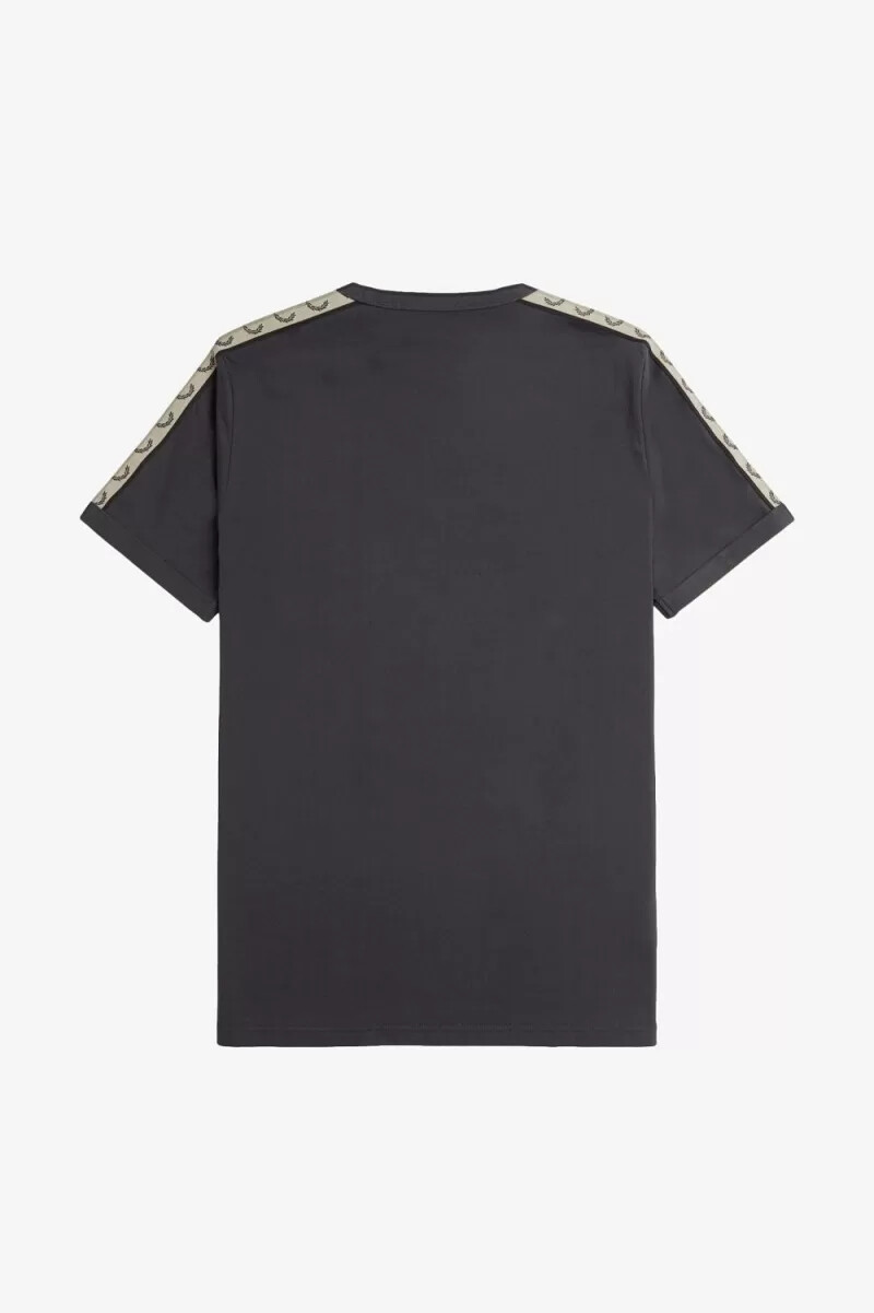 fred perry herren-t-shirt mit kontrastband ankergrauschwarz