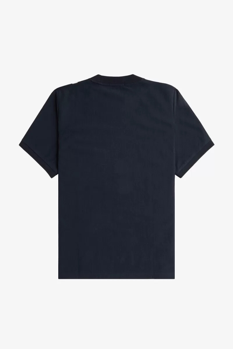 fred perry herren-t-shirt mit farbverlauf und streifen marineblau