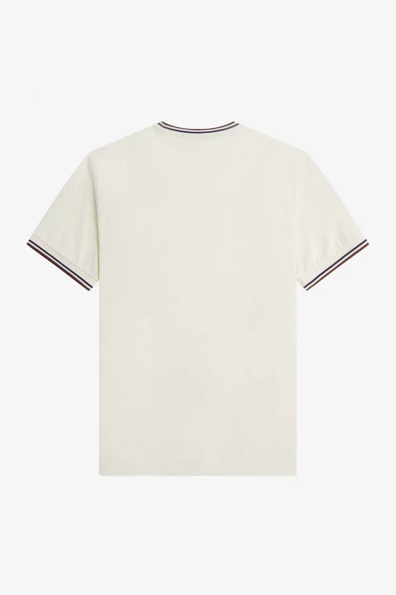 fred perry twin tipped herren-t-shirt beige whisky braun